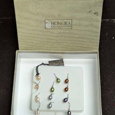 Sale Photo Thumbnail #309: Six Honora Cultured Pearl Sterling Silver Earrings