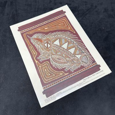 Sale Photo Thumbnail #461: Aboriginal Art Print Roslyn Ann Kemp Piggi-Billa The Porcupine Queensland Creations