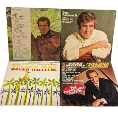 Sale Photo Thumbnail #126: 4 Vinyl LP Records Roger Williams Burt Bacharach