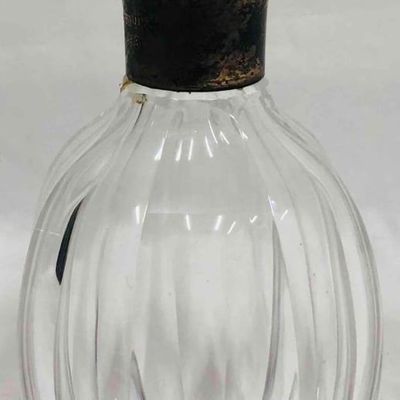 Sale Photo Thumbnail #70: Vintage Crystal Decanter Sterling Silver Rim Engraved With "Pommern Woche 1929" By Hermann Behrnd