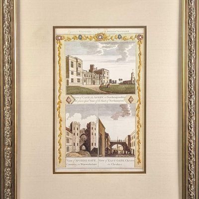 Sale Photo Thumbnail #18: Vintage View of Castle Ashby in Northampton Engraved Print