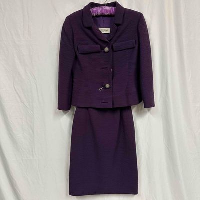 Sale Photo Thumbnail #292: Manuel Pertegaz Barcelona Madrid Purple Skirt Suit Jacket