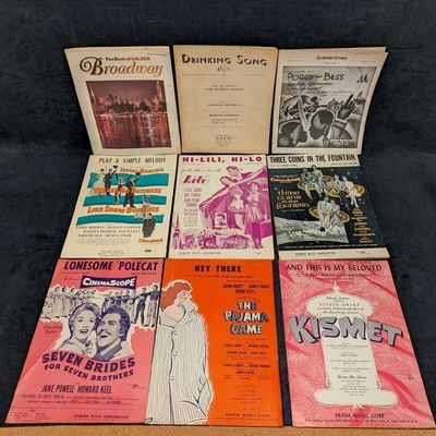 Sale Photo Thumbnail #323: 9 Vintage Musical and Movie Sheet Music