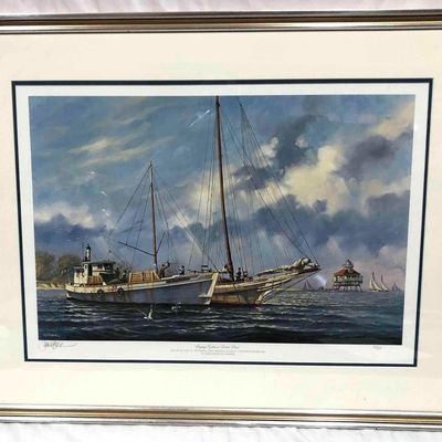 Sale Photo Thumbnail #157: Signed & Numbered Print Of "Buy Oysters At Drum Point"  By John Morton Barber