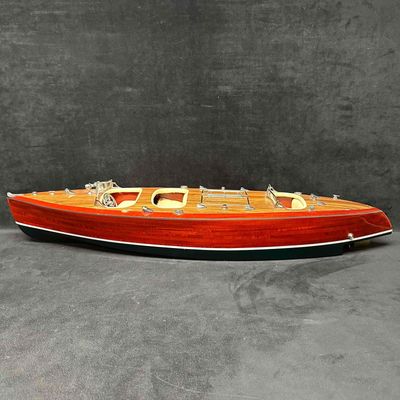 Sale Photo Thumbnail #208: Handcrafted Chris Craft Triple Cockpit Model Wooden Boat