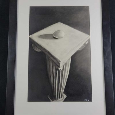 Sale Photo Thumbnail #290: Original Charcoal Drawing By Stephen Lewis
