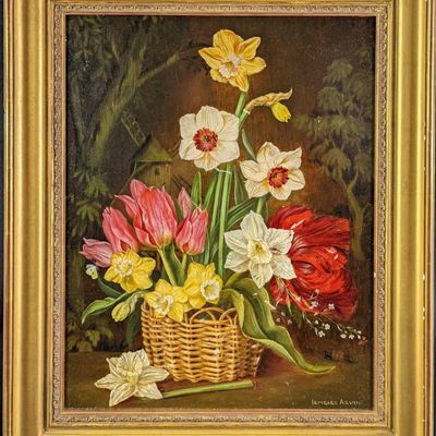 Sale Photo Thumbnail #266: Framed Original Irmgard Arvin Still Life With Flowers