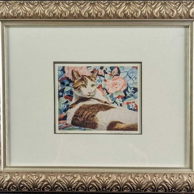 Sale Photo Thumbnail #94: JB Framed Drew Strouble Nitnoy Cat Print