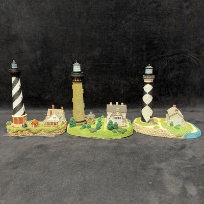 Sale Photo Thumbnail #357: Harbour Lights North Carolina Lighthouse Figurines 3 Cape Hatteras and Lookout
