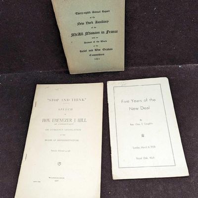 Sale Photo Thumbnail #211: Stop And Think New Deal New York Auxiliary Booklets