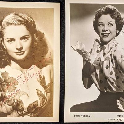 Sale Photo Thumbnail #149: Autographed Fran Warren & Coleen Gray Photos