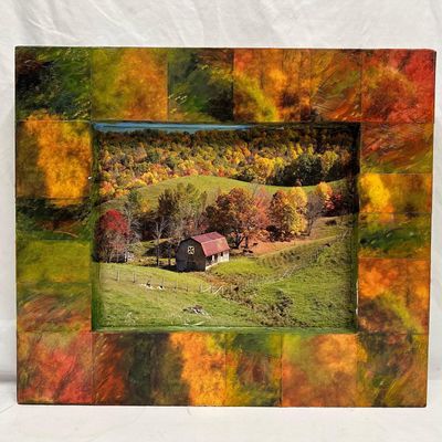 Sale Photo Thumbnail #487: Robert Stein Barn with Quilt Block Mixed Media Wall Relief Wood Artwork