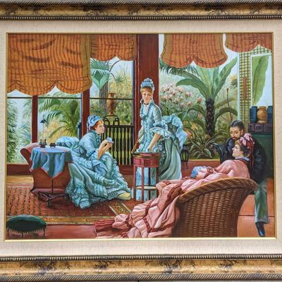 Sale Photo Thumbnail #174: Framed James Jacques Joseph Tissot Reproduction