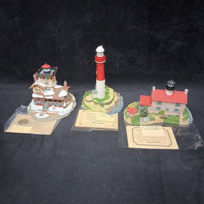 Sale Photo Thumbnail #386: 3 Harbour Lights New Jersey Lighthouse Figurines Hereford Inlet Landmark