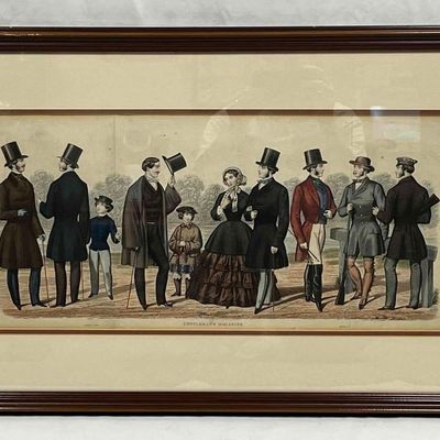 Sale Photo Thumbnail #8: Framed Plate 1 "Gentleman's Magazine" London: 1856 Hand Colored Engraving