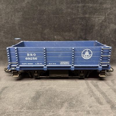 Sale Photo Thumbnail #423: Aristo Craft B and O 69256 G Scale Blue Open Gondola Freight Car