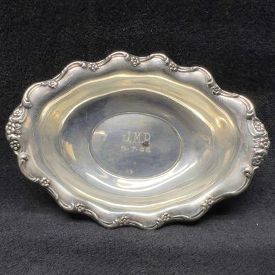 Sale Photo Thumbnail #27: Sterling Silver Reed and Barton Tara Nut Dish X823 Monogram