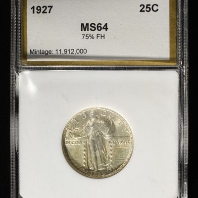 Sale Photo Thumbnail #199: 1927 STANDING LIBERTY QUARTER PCI CH/GEM BU FH