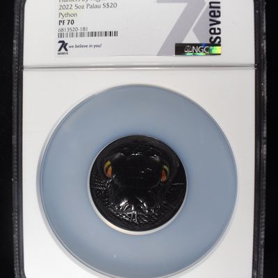 Sale Photo Thumbnail #438: 2022 5 OZ $20 PALAU PYTHON NGC PF70