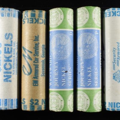 Sale Photo Thumbnail #355: (9) JEFFESON COIN ROLLS