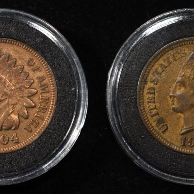 Sale Photo Thumbnail #150: 1903 & 1904 INDIAN HEAD CENT AU/BU