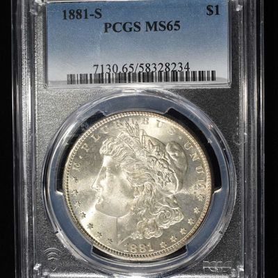 1881-S MORGAN DOLLAR PCGS MS-65