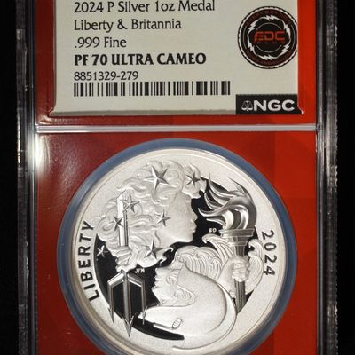 Sale Photo Thumbnail #418: 2024-P SILVER LIBERTY & BRITANNIA NGC PF-70 UCAM