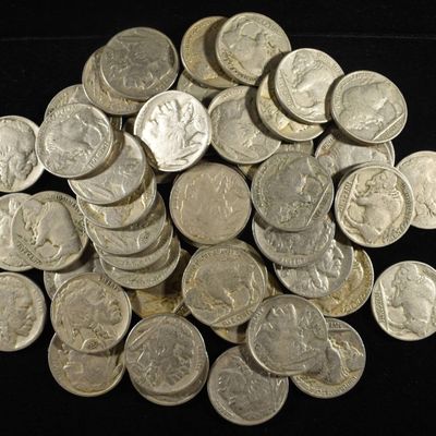 Sale Photo Thumbnail #118: (50) BUFFALO NICKELS