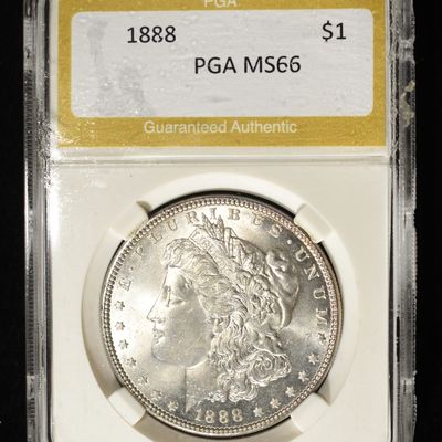 Sale Photo Thumbnail #237: 1888 MORGAN DOLLAR PGA SUPERB GEM BU
