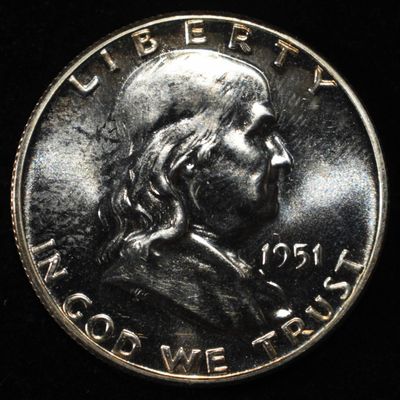 1951 FRANKLIN HALF DOLLAR GEM PROOF