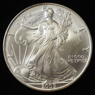 Sale Photo Thumbnail #394: 2005 AMERICAN SILVER EAGLE