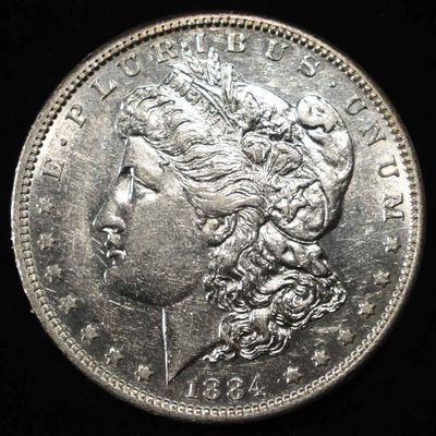 1884-S MORGAN DOLLAR CH AU