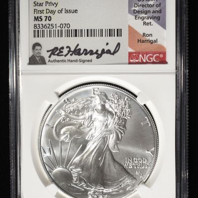 2024 (P) AMERICAN SILVER EAGLE NGC MS70 STAR PRIVY