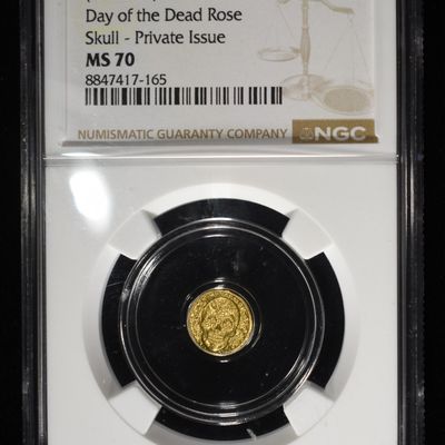 Sale Photo Thumbnail #442: DAY OF THE DEAD 1/200TH OZ GOLD NGC MS-70