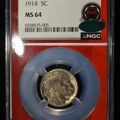 1914 BUFFALO NICKEL NGC MS-64 CAC