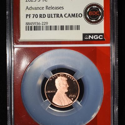 Sale Photo Thumbnail #369: 2025-S SHIELD CENT NGC PF70 RD ULTRA CAMEO