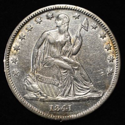 1841-O SEATED LIBERTY HALF DOLLAR CH AU