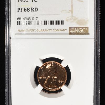 1956 WHEAT CENT NGC PF68 RD