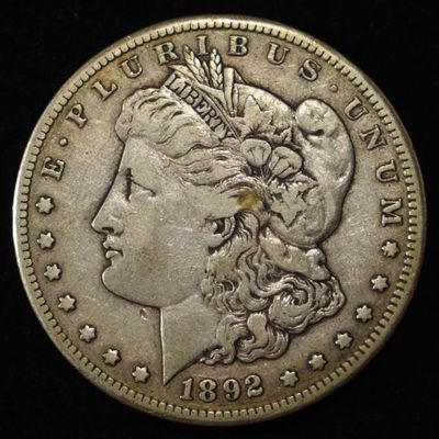 1892-CC MORGAN DOLLAR XF