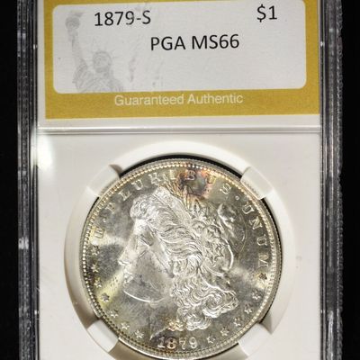 Sale Photo Thumbnail #222: 1879-S MORGAN DOLLAR PGA SUPERB GEM BU