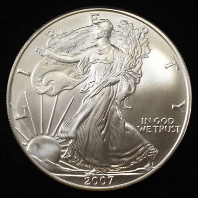 Sale Photo Thumbnail #395: 2007 AMERICAN SILVER EAGLE
