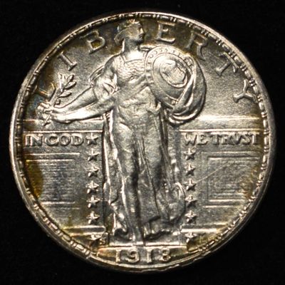 1918-S STANDING LIBERTY QUARTER CH BU