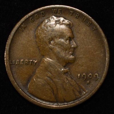 1909-S LINCOLN CENT XF