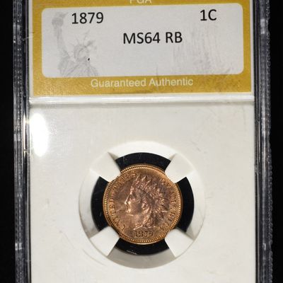 Sale Photo Thumbnail #143: 1879 INDIAN HEAD CENT PGA RB CH/GEM BU