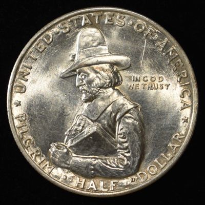Sale Photo Thumbnail #270: 1920 PILGRIM COMMEM HALF DOLLAR GEM BU