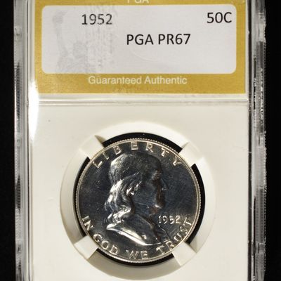 Sale Photo Thumbnail #210: 1952 FRANKLIN HALF DOLLAR PGA SUPERB GEM PROOF