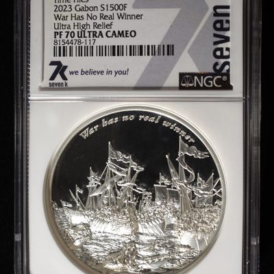 Sale Photo Thumbnail #417: 2023 GABON TIME FLIES NGC PF-70 ULTRA CAMEO