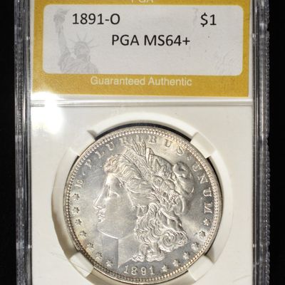 Sale Photo Thumbnail #241: 1891-O MORGAN DOLLAR PGA CH/GEM BU