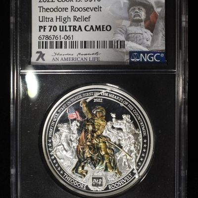 Sale Photo Thumbnail #413: 2022 COOK ISLANDS ROOSEVELT NGC PF-70 UCAM