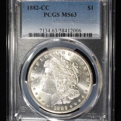 Sale Photo Thumbnail #227: 1882-CC MORGAN DOLLAR PCGS MS63
